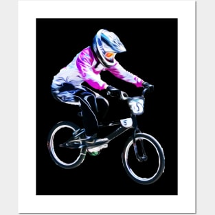 bmx race Posters and Art